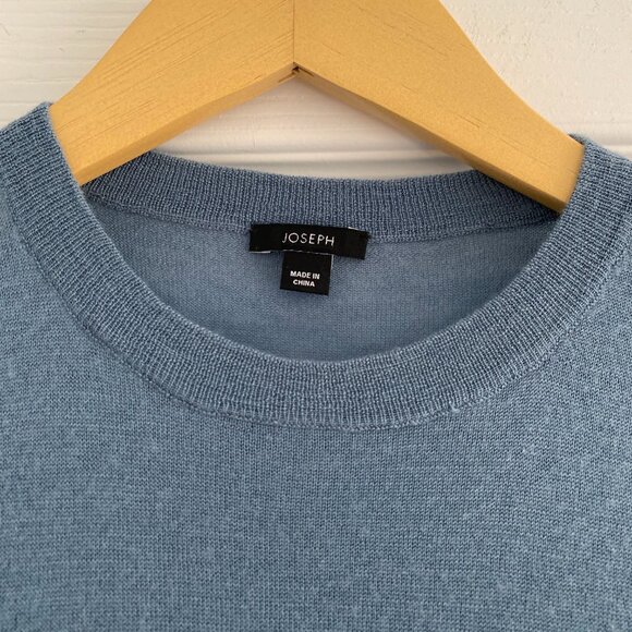 Joseph "Cashair" Cashmere Short Sleeve Tee Shirt in Blue, size XXS (fits XS) - Picture 3 of 5